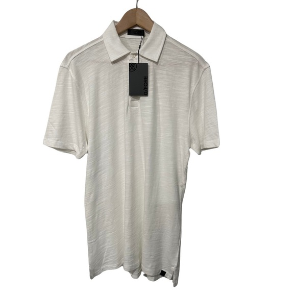 G/FORE Polo Shirt Style G4MA23K460 SZ Large White Golf NEW WITH TAGS Retail $115 - Picture 1 of 6